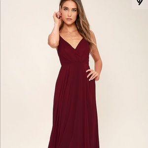 Lulus’s Red Wine Maxi Dress